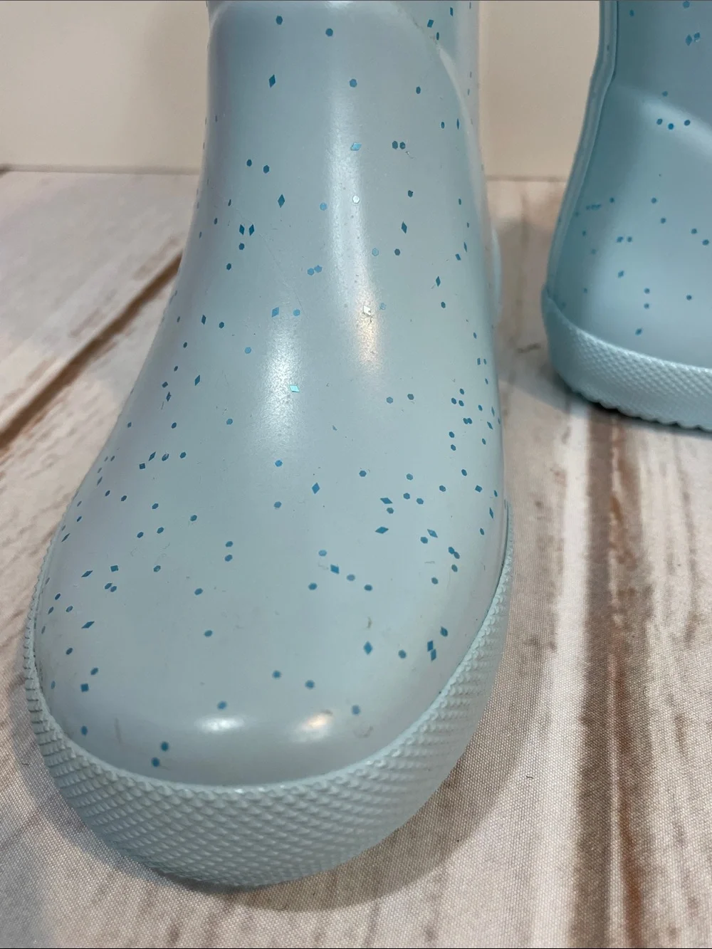 Hunter Kids Rain Boots 12 Girls Light Blue Speckled Outdoor
